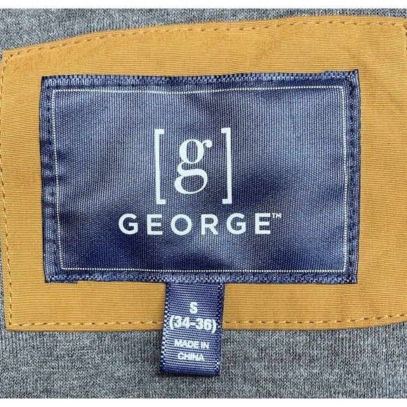 George Men's Twill Jacket Small Workwear Dark Camel Tractor Chore Farm Factory - Picture 12 of 16